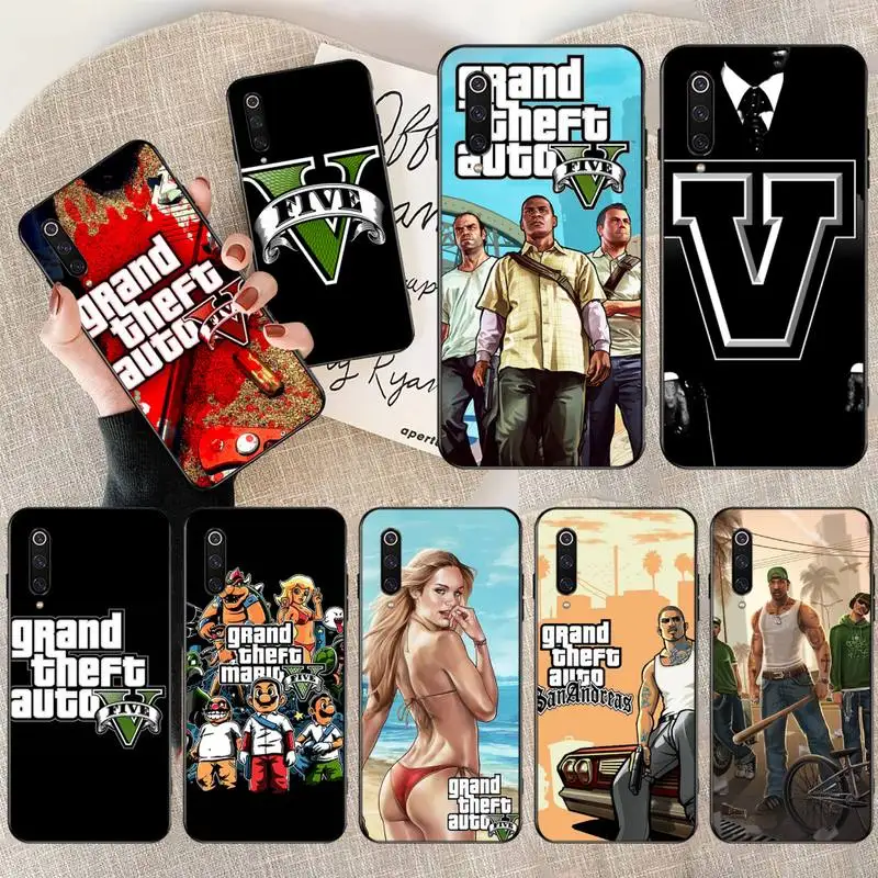 Grand Theft Auto GTA V Coque Shell чехол для телефона Xiaomi Mi 10 Pro lite Mi9 9SE 8SE Pocophone F1 9T | Мобильные