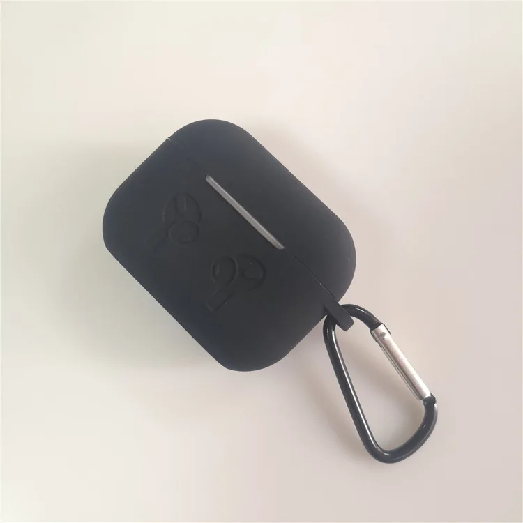 Силиконовый чехол для Airpods Pro Bluetooth наушники Защитная крышка с брелком защитный чехол для Airpods 3 Аксессуары - Цвет: Черный