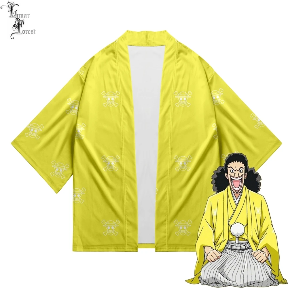 Цельнокроеное японское кимоно с 3D принтом Haori Yukata Косплей для женщин/мужчин модные летние повседневные крутые короткий рукав