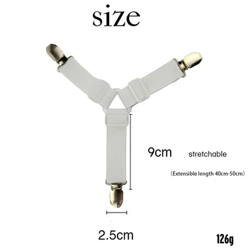 

New 4PCS/1PCS Black/white Adjustable Triangle Bed Sheet Fasteners For Table Cloths Sofa Covers