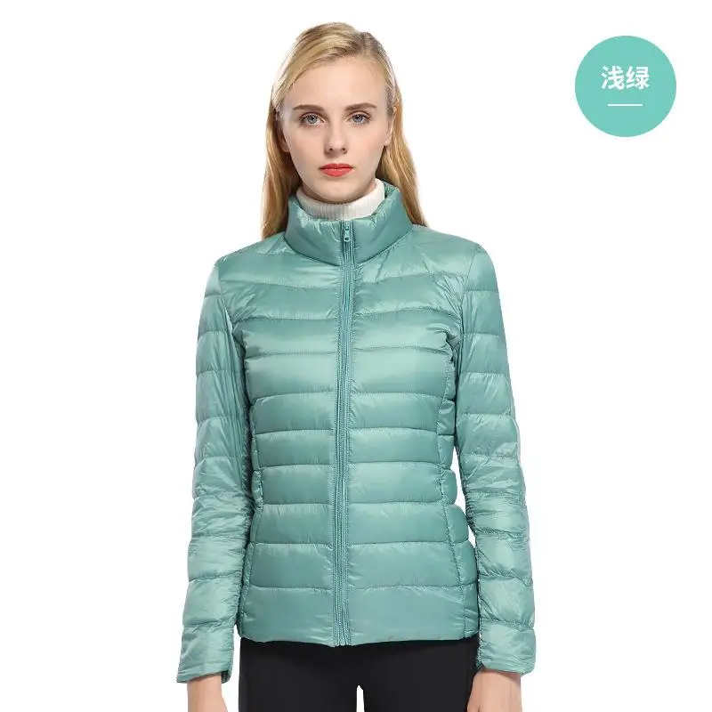 Autumn Winter Ultra Light Short Down Jacket Fashion New Women Padded Basic Warm Down Coat Female Plus Size Slim Outerwear - Цвет: 5