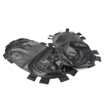 

2pcs Black Motorcycle Saddlebag Lid Bra Covers For Harley Touring Street Electra Glide 2014-Later