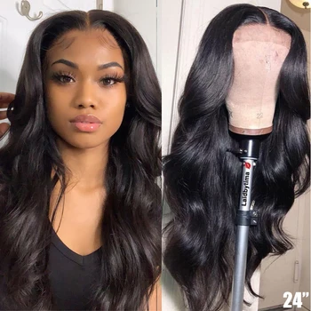 

Wavy 180 Density Lace Front Wig 13x4 Lace Frontal Wig Glueless Lace Front Human Hair Wigs Pre Plucked Brazilian Hair Wigs Remy
