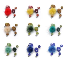 

PD BROOCH 2021 New Dog Brooch Pin Animal Poodle Fine Micro-inlaid Mink Alloy High-grade Brooch Cute Multicolor Jewelry