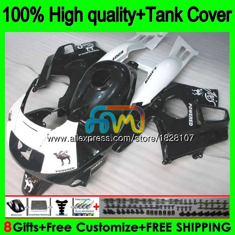Черный Белый комплект+ майка для HONDA CBR 600F2 1991 1992 1993 1994 1BS. 81 CBR600FS CBR 600 FS CBR600 F2 CBR600F2 91 92 93 94 обтекатель