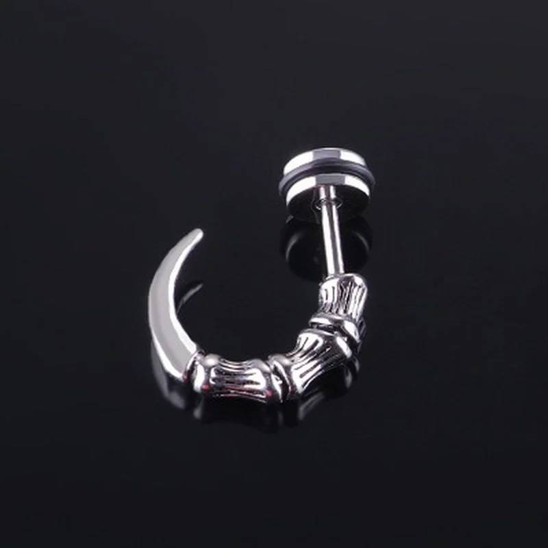 1 Pc Piercing Jewelry Punk Rock Stainless Steel Earring Studs Mens Girl Boy Earrings Ear Plug Stud Square Hawk Eagle Claw