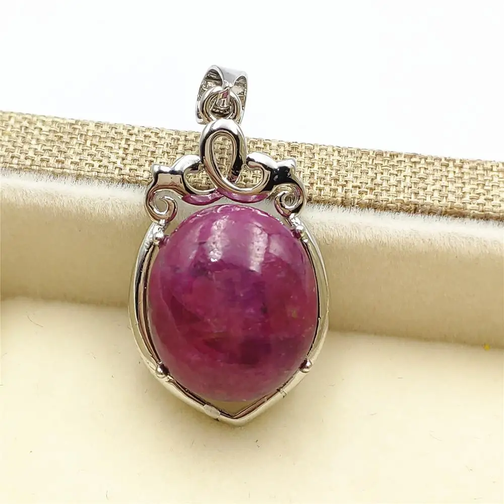 

Natural Ruby Red Water Drop Clear Stone Pendant 26x15mm Women Men Crystal 925 Silver Gemstone Gift Necklace Pendant AAAAA