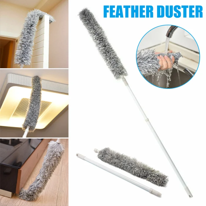 Microfiber Duster Extendable Home Office Car Furniture Dust Cleaner Accessories Washable K888