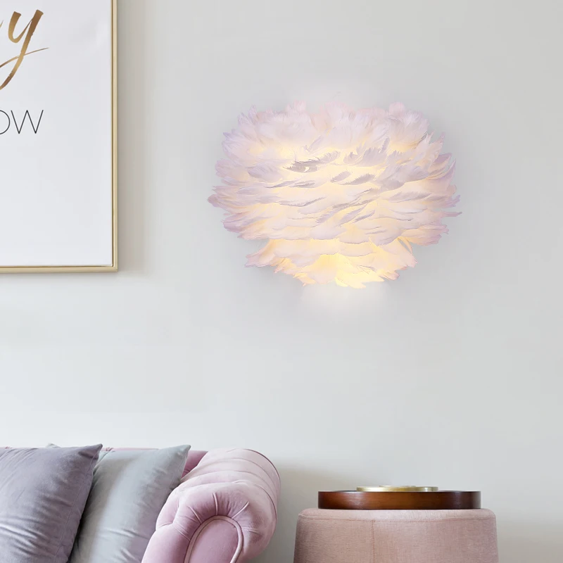 Nordic LED Feather Wall Lamps Sconces Lighting Modern Creative Wall Lights Beside Child Bedroom Wall Lamp Decor Light Fixtures Nordic LED Feather Wall Lamps Sconces Lighting Modern Creative Wall Lights Beside Child Bedroom Wall Lamp Decor Light Fixtures