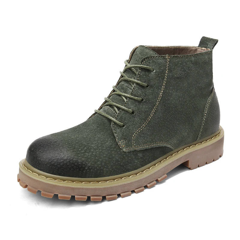 

Spring Autumn Men Boots Split Leather Fashion Men Casual Ankle Boots Outdoor Comfortable Men Leather Boots For Men Shoes *YX-608