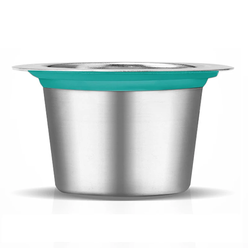 

3x Stainless Steel Reusable Coffee Capsule Pod +120x Aluminum Film For Nespresso/Pixie.Le Cube/Maestria/Lattissima/Inissia