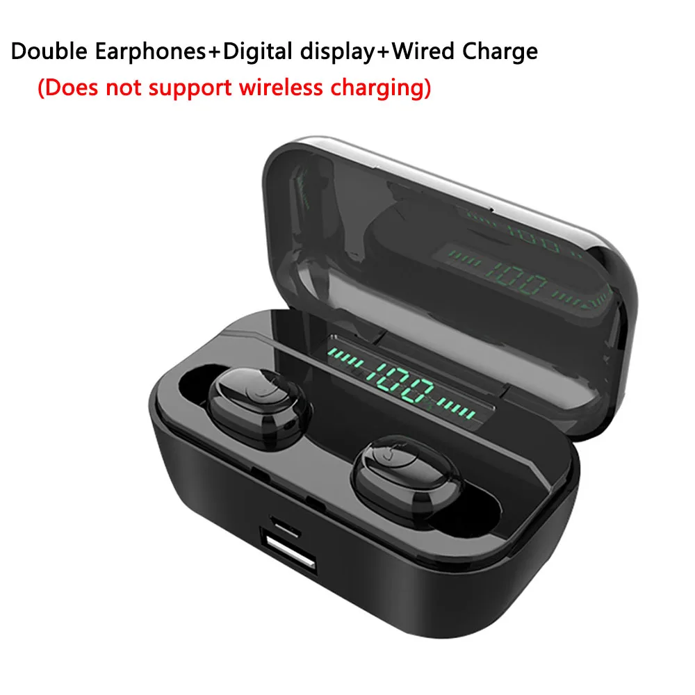 Rovtop 3500mAh TWS беспроводной Bluetooth 5,0 наушники светодиодный дисплей CVC8.0 DSP шумоподавление водонепроницаемая Спортивная гарнитура наушники Z2 - Цвет: Digital Light-black