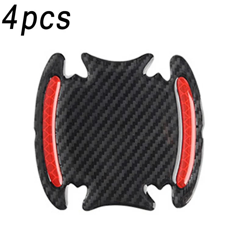 

4*ABS Car Door Handle Bowl Anti-Scratch Protective Film Reflective Sticker Strip