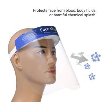 

10Pcs Disposable Safety Isolation Face Shield Fluid Resistant Full Face Mask Transparent Single Use Comfortable Mask Protection