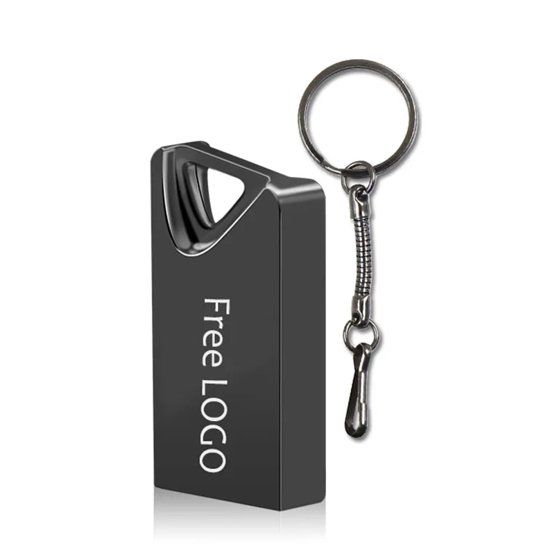 Мини USB флеш-накопитель, флеш-накопитель USB 2,0, флешка 64 ГБ, 32 ГБ, 16 ГБ, 4 Гб, флеш-карта памяти с кольцом для ключей, 128 ГБ, u-диск, креативные подарки - Цвет: Black
