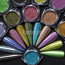 1 бутылка звездный блеск для ногтей хромированные порошки голографические лазерные блестки пыль маникюр Дизайн ногтей украшения