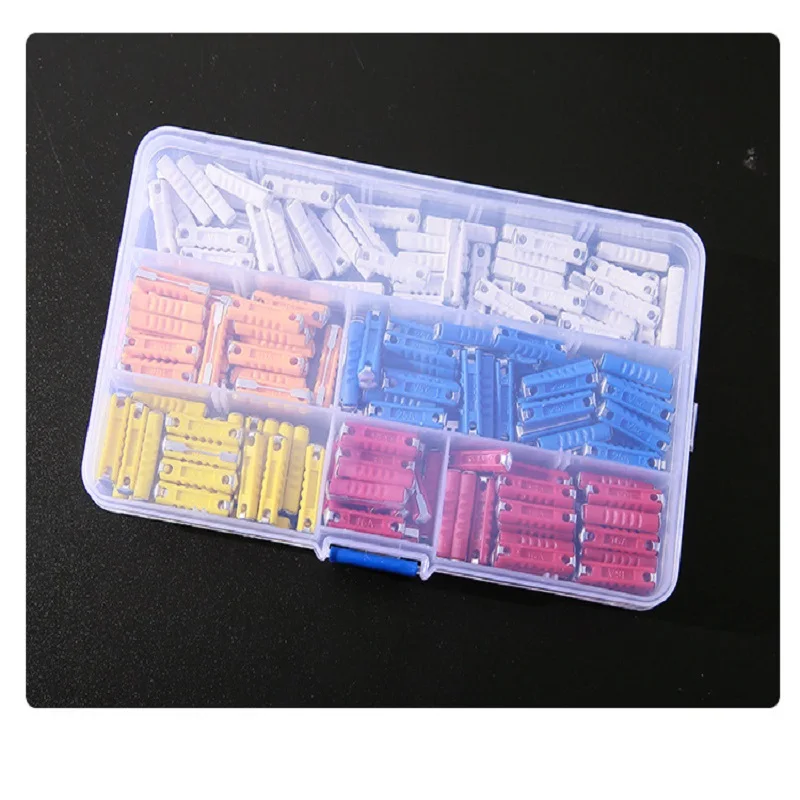 200Pcs/Kit 5A 8A 10A 16A 25A Classic Car Auto Fuses Kit Ceramic Continental Car Fuse Torpedo Bullet Automotive European Fuse