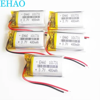 

5 pcs EHAO 101731 3.7V 480mAh Lithium Polymer LiPo Rechargeable Battery cells For Mp3 GPS smart watch speaker