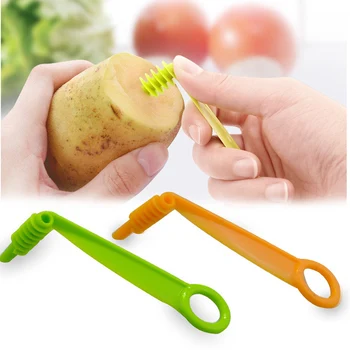 

1 Pcs Vegetable Fruit Slicer Manual Spiral Screw Slicer Kitchen Gadgets Portable Carrot Cucumber Spiral Knife