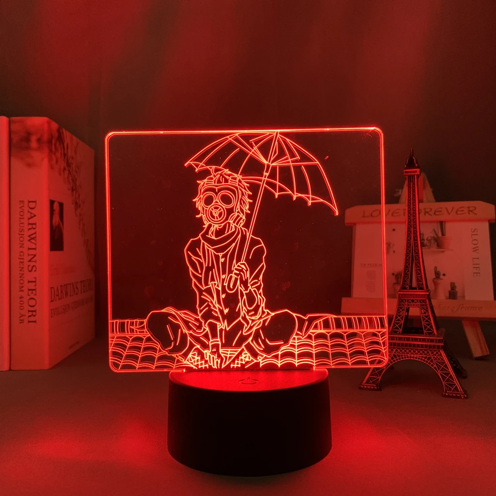Новинка аниме 3d светильник прозрачный для детей украшение спальни ночник манги