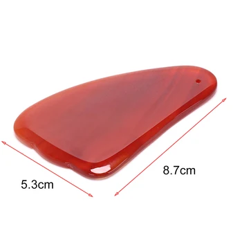 

1pc Jade Traditional Guasha Green Aventurine Stone Massage Facial Skincare For Acupuncture Scraping Back Neck Massage Tool