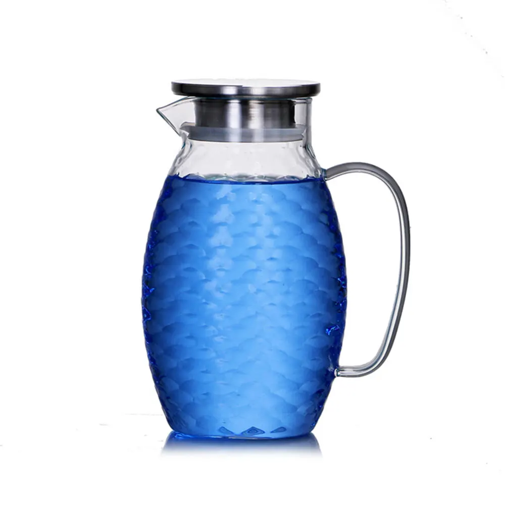 1.5L tepot Стеклянный чайник с рыбками 1.5л резервуар для пива Термоизолированный прочный креативный рыбный мерная чашка барные напитки для воды - Цвет: 1.5L tepot