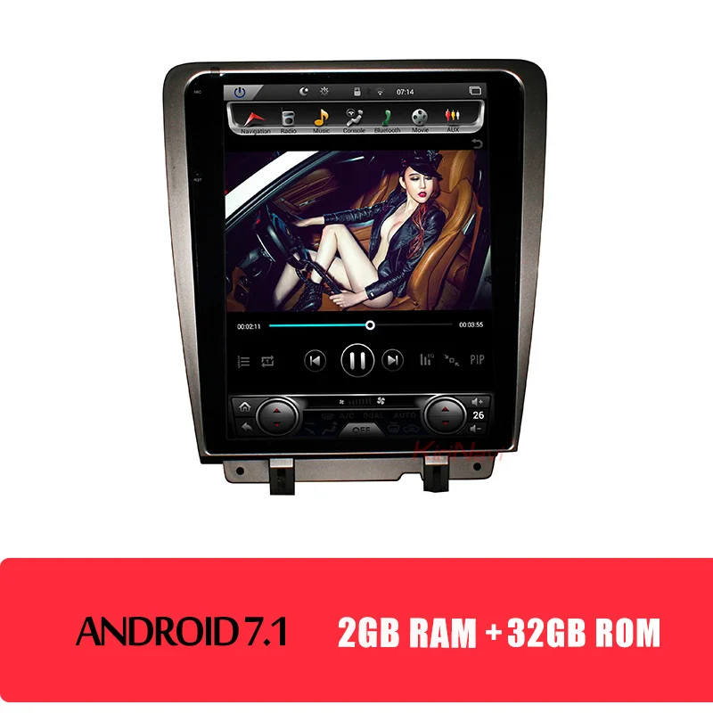 KiriNavi вертикальный экран Tesla style 12,1 ''Android 8,1 Автомобильный мультимедийный Dvd навигатор для Ford Mustang автомобильный Радио gps 2010 - Цвет: android Car Radio