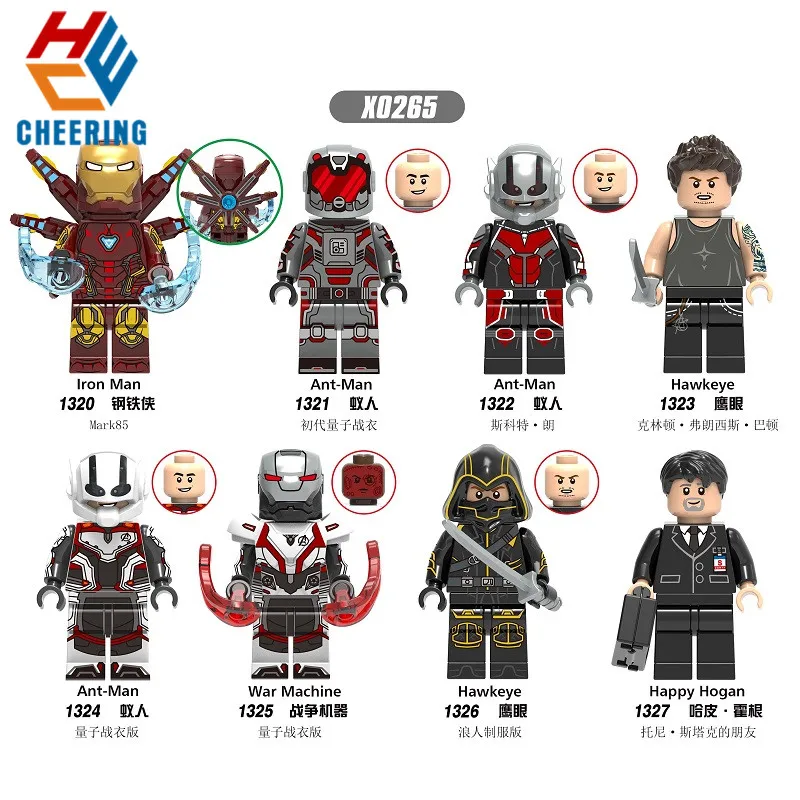 

Single Sale Building Blocks Super Heroes Ant-Man Iron Man Hawkeye War Machine Happy Hogan Action Bricks Toy For Children X0265