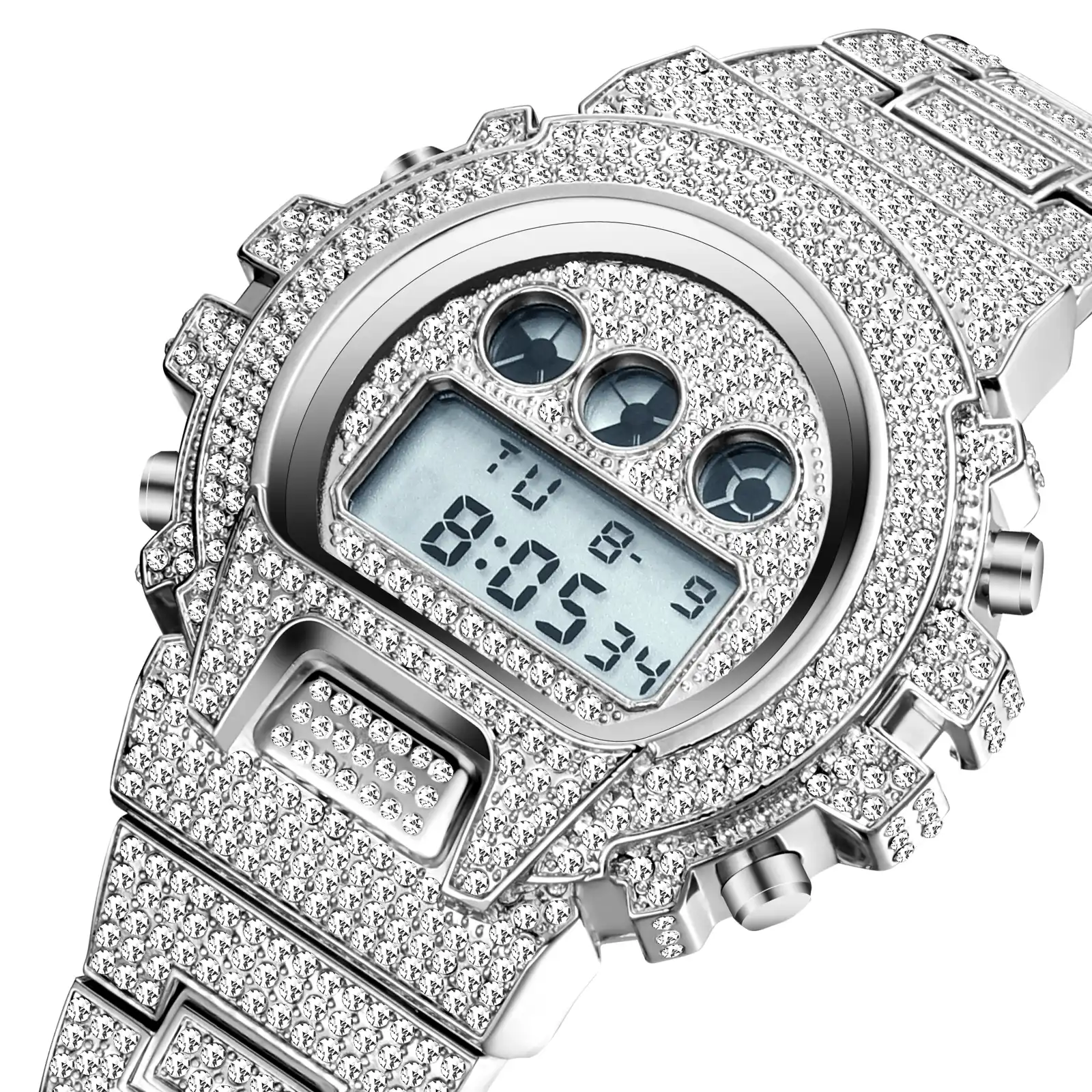 diamond digital watch