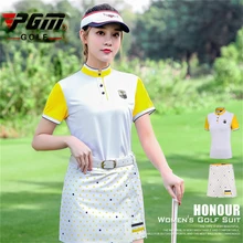 PGM Golf Футболка для женщин топы Спортивная одежда летняя уличная спортивная одежда для гольфа футболка женская с коротким рукавом дышащая рубашка футболки