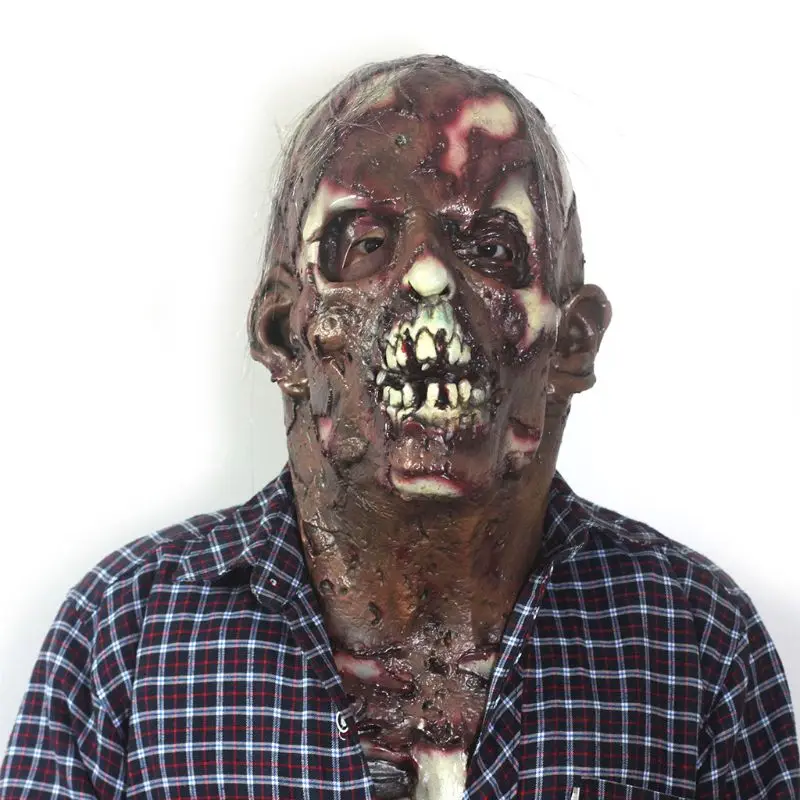 Хэллоуин ужас маска зомби-маски косплей вечерние кровавые противные гнить лицо - Цвет: 9FF700199-2