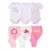 6/9PCS Baby Girl Clothes Newborn Unisex Solid Bodysuits+Pants Cotton Baby Boy Clothes Short Sleeve Girls Baby Clothing Cartoon 27