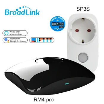

Broadlink RM4 Pro WiFi IR RF Intelligent Remote Control EU SP3S Energy Monitor Work With Alexa Google Home Smart Home Automation
