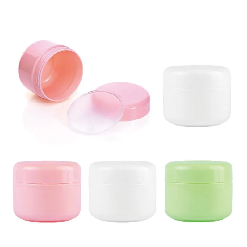 

30/60 Refillable Empty Plastic Makeup Jar 10/20/30/50/100g Sample Bottles Pot Travel Face Cream Lotion Cosmetic Container