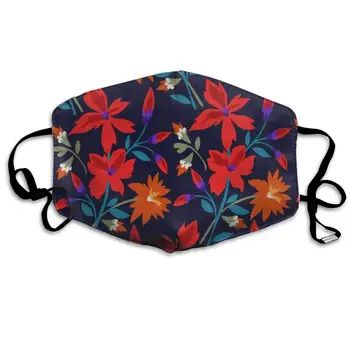 

Face Mask Red Flower Pattern Special Cycling Half Face Earloop Mouth Mask For Woman