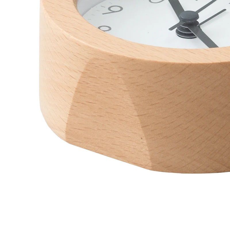 Простой деревянный будильник для студента в спальню немой прикроватный маленький будильник домашний круглый стол часы mx9201625
