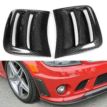 

Carbon Fiber Front Side Bumper Scoops Air Duct Vent Grill Cover Pair Kit For Mercedes Benz W204 C63 Facelift AMG 2008-2011 2010