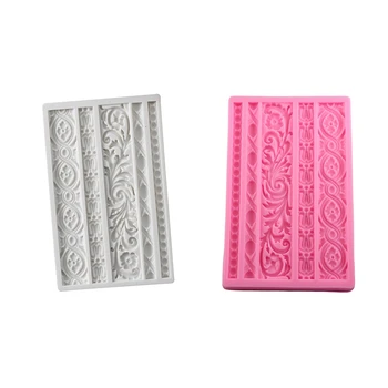 

Diy Baroque Scroll Relief Cake Border Silicone Mold Frame Fondant Cake Decorating Tools Candy Chocolate Mould
