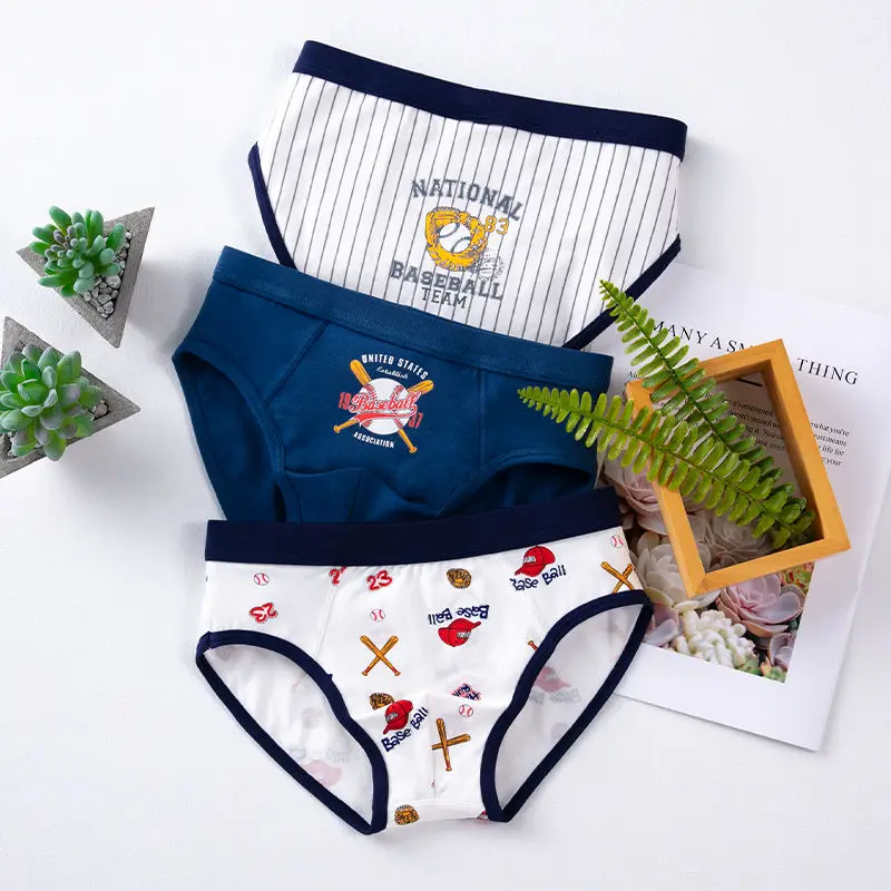 502 Briefs 3P 3 шт./партия, детское нижнее белье хлопковые трусы-боксеры для мальчиков, нижнее белье для мальчиков удобные детские боксеры, одежда для больших мальчиков детские трусы с рисунком, От 4 до 16 лет - Цвет: 502 Briefs 3P