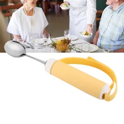 Dining Eating Aids Utensil For Disabled Stroke Hemiplegia Patient Elder People Stainless Steel Spoon Fork Flexible Rotation Non