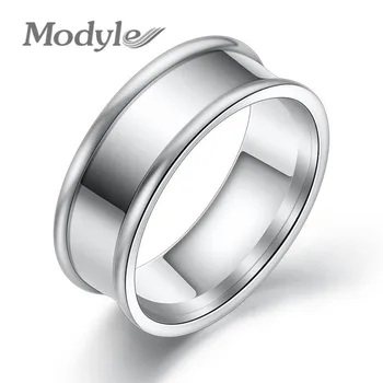 

Modyle Titanium Fashion Simple Female Stainless Steel Ring Silver Colour 316L Stainless Steel Rings For Women