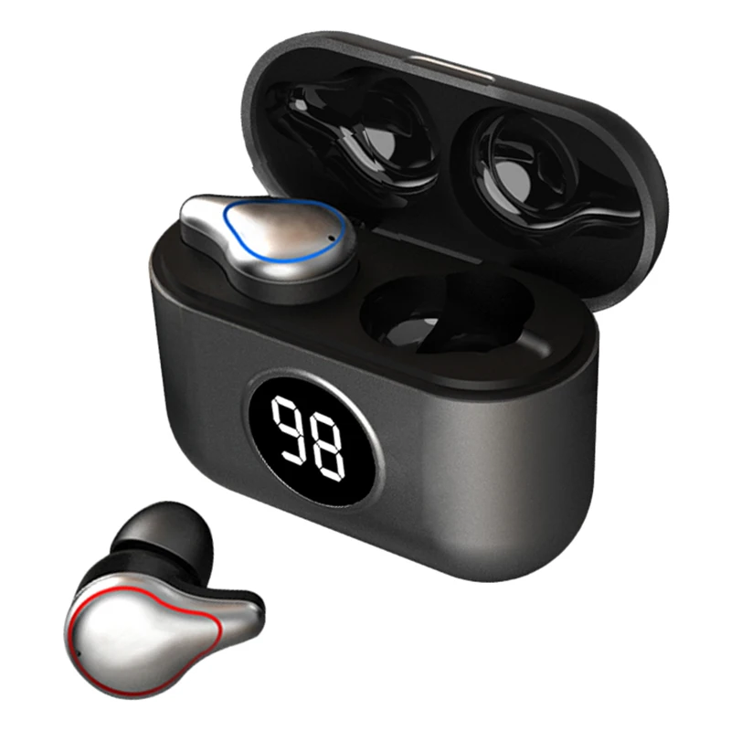 

SE16S Wireless Bluetooth Headset, Mini Sports TWS Sweat-Proof In-Ear LED Digital Display Bluetooth Headset