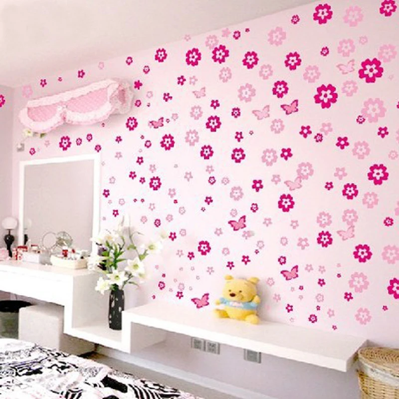 Flowers &amp 6 Butterfly DIY Removable Wall Sticker Decal Home Bedroom Living/Wedding Room Kids Children Girls | Дом и сад