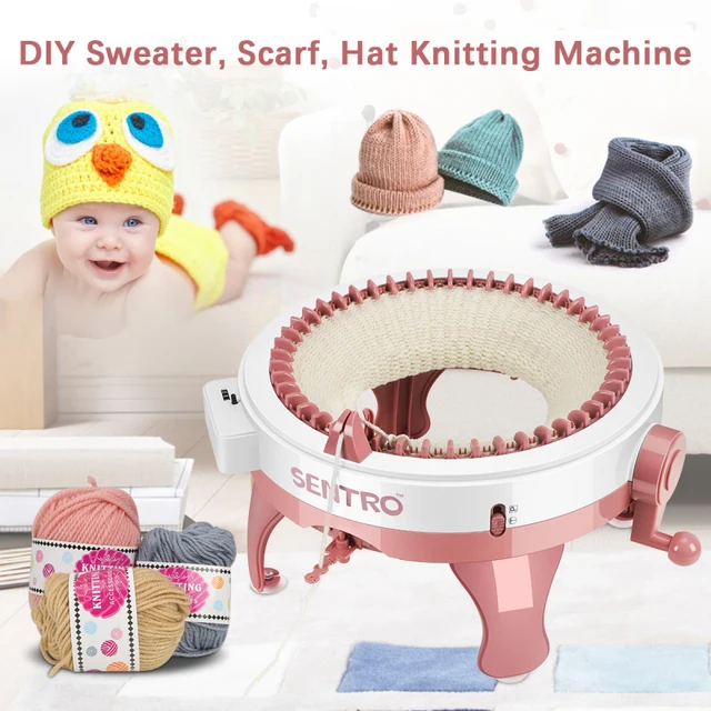 48 Needle DIY Big Hand Knitting Machine Weaving Loom Knit For Scraf Children Learning Toy Knitting Tools Threader Sewing Tool 3