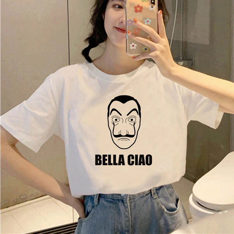

banknote house printed t shirt women 90s Graphic T-shirt Harajuku Tops Tee Cute Short Sleeve animal tshirt Female Tshirts