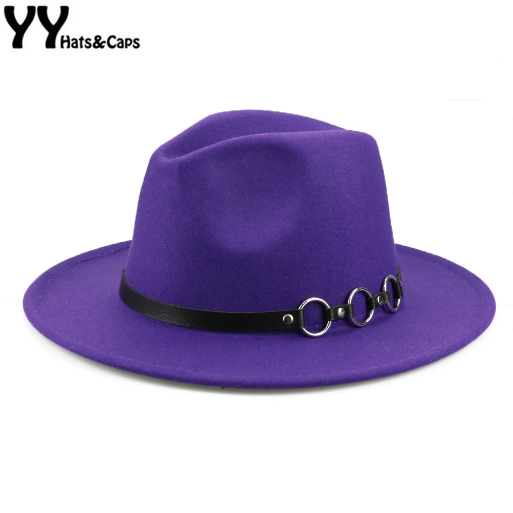 Женская фетровая шляпа YY винтажная шляпа-трилби из фетра с широкими полями