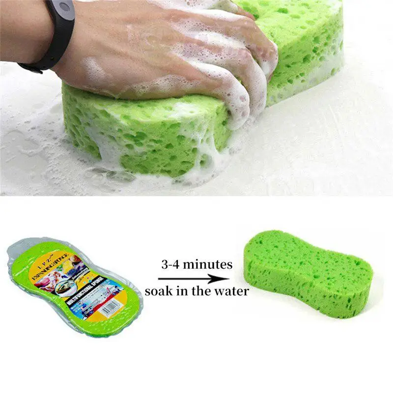 Large Compression Car Wash Sponge Beauty Waxing Polishing Vacuum Washing Scrubber Vehicle Cleaning Tool | Автомобили и мотоциклы