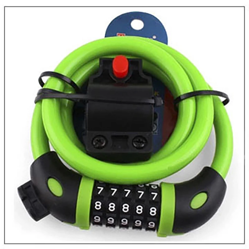 Portable MTB Bike Combination Lock Steel Cable Road Bike Password Lock