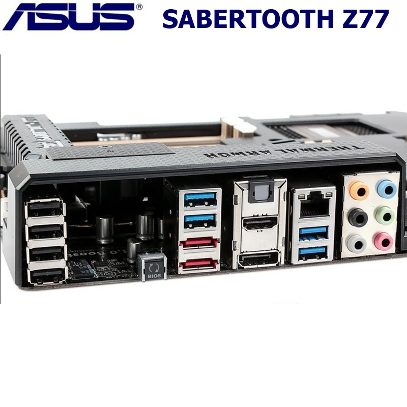 Материнская плата ASUS SABERTOOTH Z77 DDR3 LGA 1155 PCI-E 3,0 DDR3 32 Гб Core i7/Core i5/Core i3 Intel Z77 б/у Материнская плата 1155 для настольных ПК