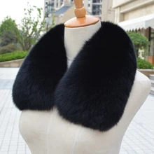 JKP женский шарф с воротником из натурального меха лисы зимний утепленный натуральный мех животных шаль и обертывания новые модные шарфы